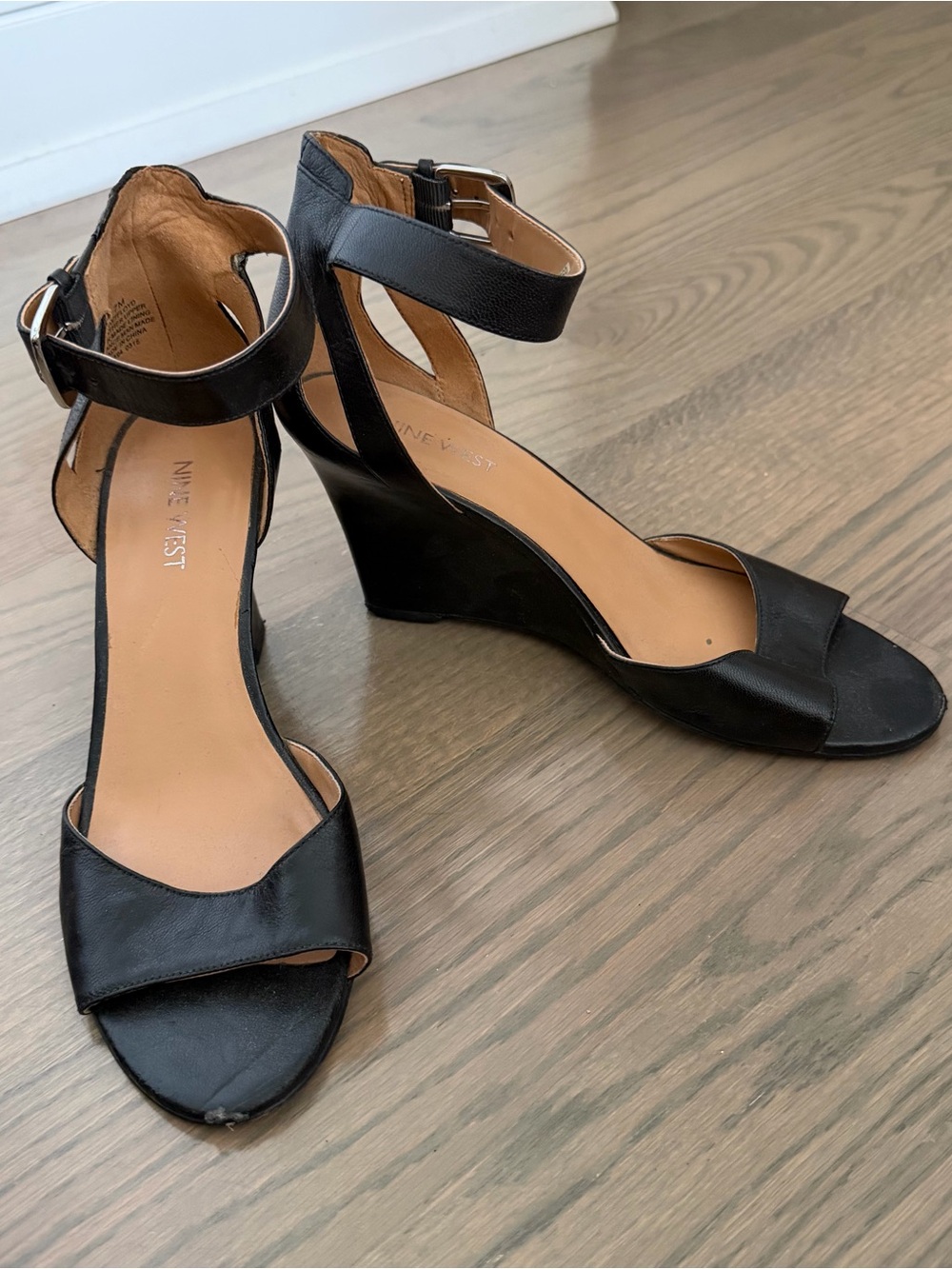Nine West Black Wedges